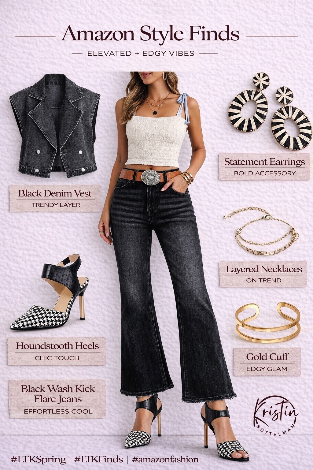 Edgy but still everyday 🤍🖤
This black + cream combo is one of those outfits that just works every time — elevated, flattering, and easy to mix + match.

That FP dupe tank = viral for a reason 👀
And these statement heels instantly dress it up.

Everything linked for you ✨

#LTKStyle #LTKFinds #LTKSpring #AmazonFashion #AmazonFinds #EverydayStyle #CasualChic #EffortlessStyle #NeutralOutfit #BlackAndWhiteStyle #SpringOutfitIdeas #LTKIt #AffordableFashion #MomStyle #ChicOutfits


#LTKootd #LTKU #LTKSeasonal