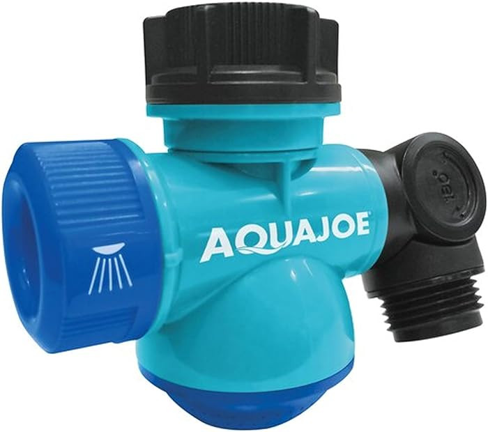 Aqua Joe SJI-MFGA1 Multi-Function Outdoor Water-Tap Connector, 180-Degree Pivoting Hose Connector... | Amazon (US)