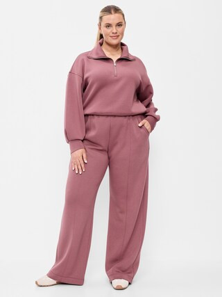 High-Waisted Bounce Fleece Wide-Leg Sweatpants | Old Navy (US)