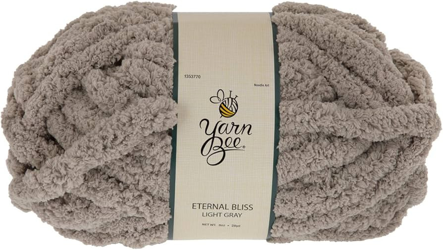 Yarn Bee Gray Yarn for Knitting & Crocheting – Jumbo Eternal Bliss Yarn Skein – Thick Knittin... | Amazon (US)
