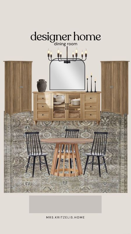 Designer home dining room design from Amazon! 

Rug, dining table, chair, cabinet, vase, candle stick, mirror, light fixture 

#LTKFindsUnder100 #LTKFindsUnder50 #LTKHome