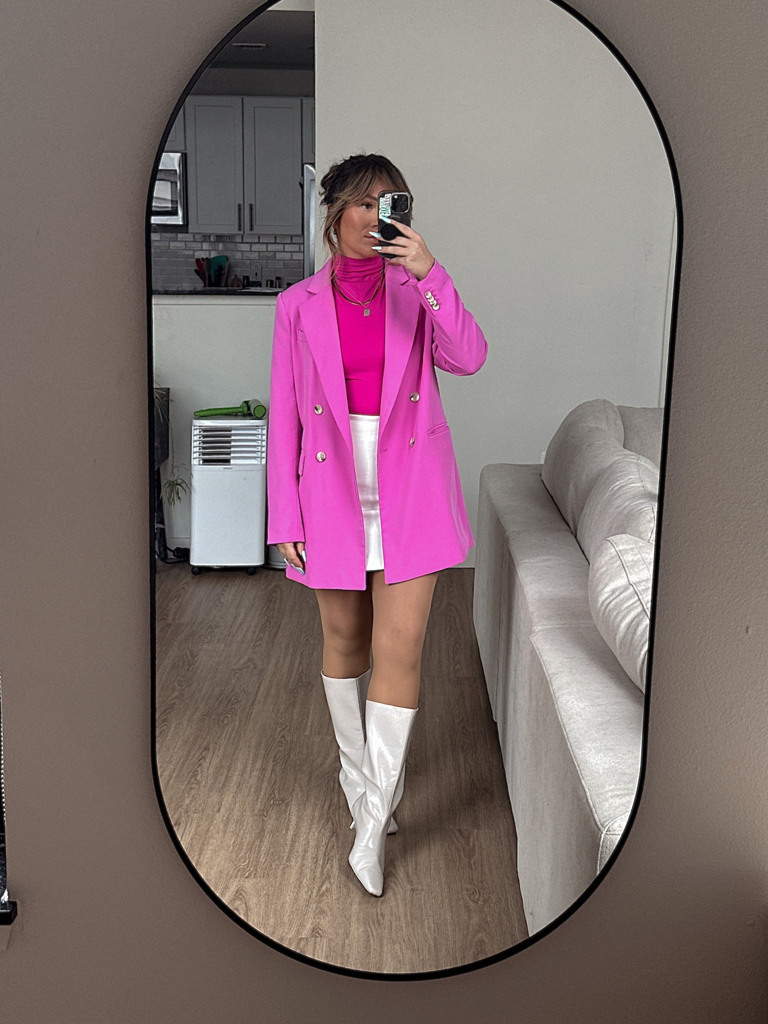 bodysuit and skort - zara
blazer - h&m
boots - oak & fort
tights - sheertex

#LTKFindsUnder50 #LTKWorkwear #LTKSeasonal