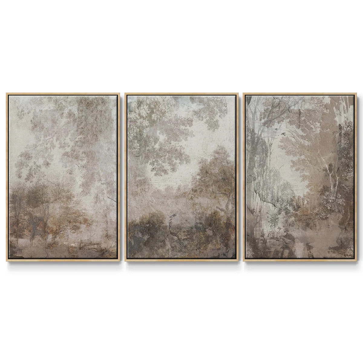 " Antique Pine Cones I " 3 - Pieces (Set of 3) | Wayfair North America