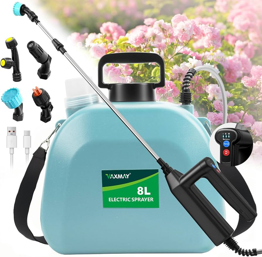 Battery Powered Sprayer 2 Gallon, 2025 Upgrade Electric Sprayer with 3 Adjustable Speed, Battery ... | Amazon (US)