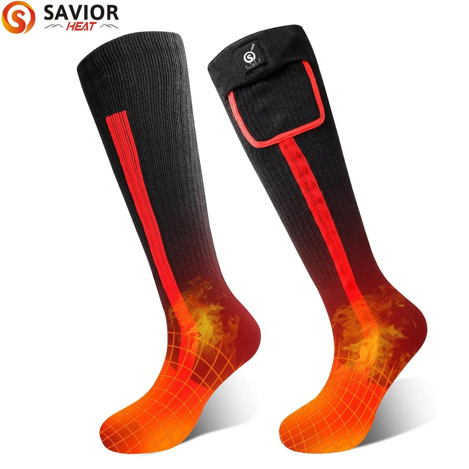 SAVIOR HEAT Heated Socks for Men Women Rechargeable Battery Electric Socks Winter Foot Warmer Out... | Walmart (US)