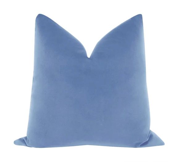 Signature Velvet // Periwinkle Pillow COVER ONLY  Blue Velvet | Etsy | Etsy (US)