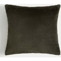 M&S Collection Faux Fur Cushion, Dark Green | Marks and Spencer US