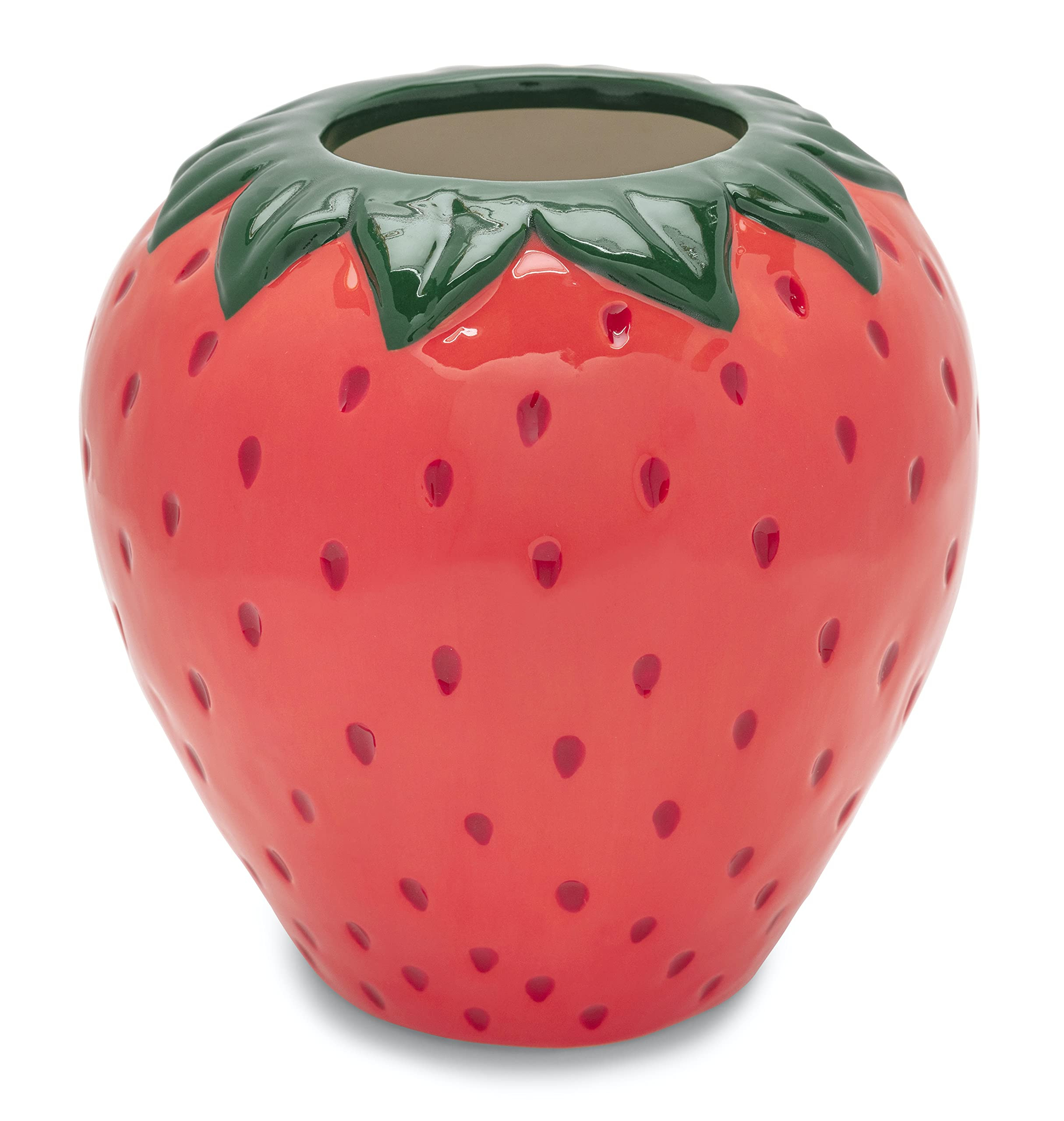 ban.do Vintage Inspired Strawberry Vase, Decorative Ceramic Vase, Large Flower Vase, Unique Straw... | Amazon (US)