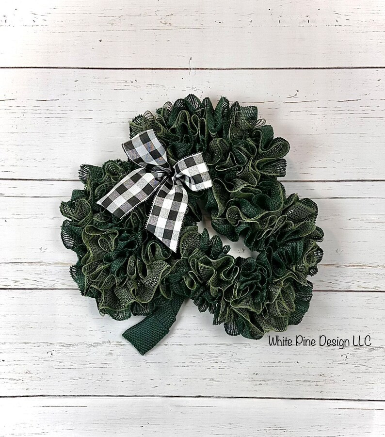 St Patrick’s Day Wreath, Shamrock Wreath, Burlap Shamrock, St Patty’s Day Wreath, Irish Clove... | Etsy (US)