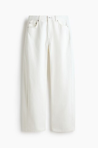 H & M - Barrel-Leg Jeans - White | H&M (US + CA)