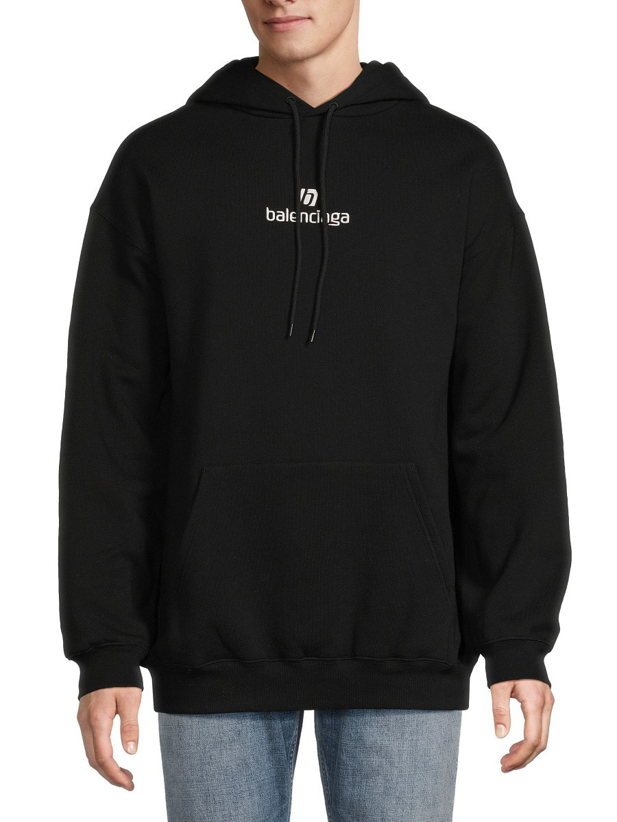 Balenciaga Men's Logo Pullover Hoodie - Black - Size XL | Saks Fifth Avenue OFF 5TH