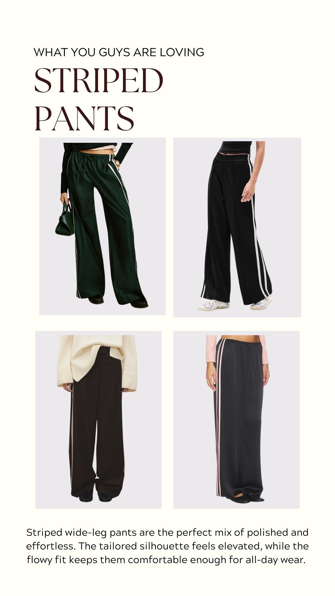 You guys always love when I wear my Donni striped silk pants so I wanted to find similar options across all price points⬇️⬇️

#LTKSeasonal #LTKPetite #LTKootd