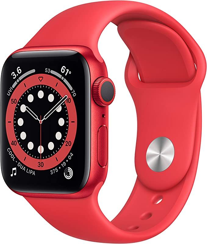 New Apple Watch Series 6 (GPS, 40mm) - (PRODUCT)RED - Aluminum Case with (PRODUCT)RED﻿ - Sport... | Amazon (US)