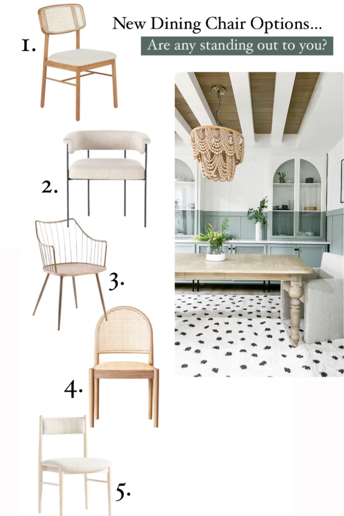 Shop the chairs I’m in between for my dining room!

Option 1 is from Article!


#LTKhome