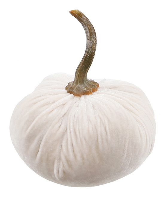 White Velvet Pumpkin Decor | Zulily