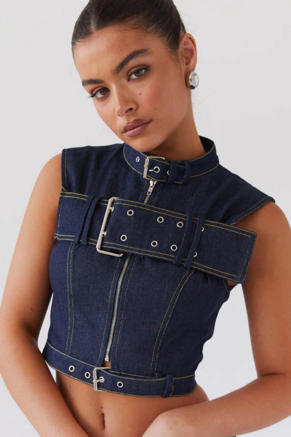 Denim top, denim waistcoat, buckles, edgy, Pinterest fashion




#LTKeurope #FashionMonth #LTKstyletip