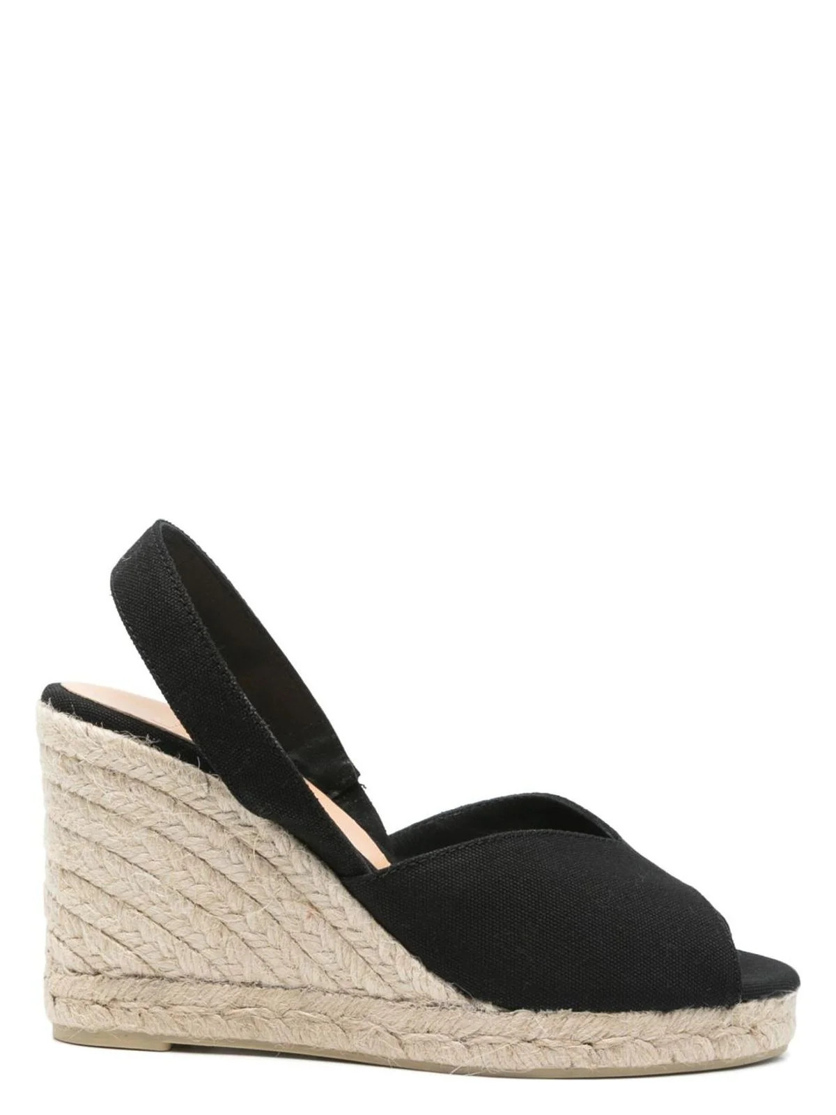 CastaÃ±er Women's Brisa Canvas Espadrilles Sandal in Black | Size 38 | BRISA8001100 | LOZURI