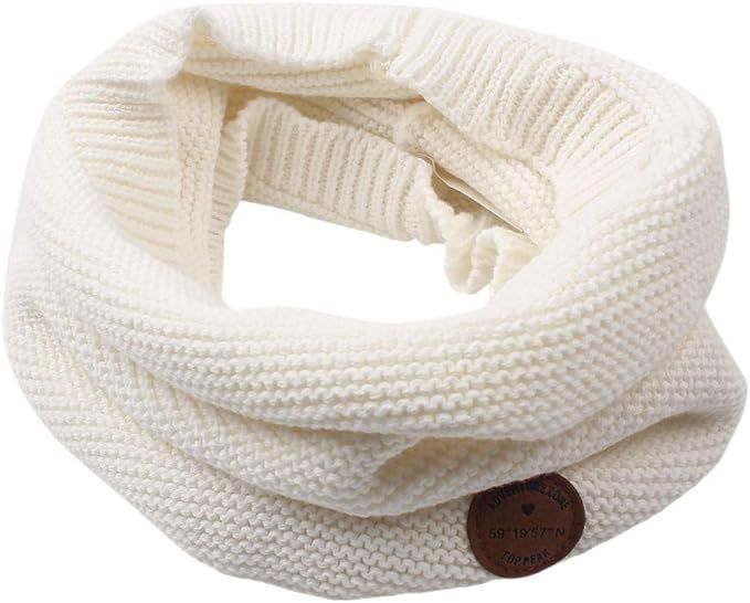 Winter Baby Boys Scarf Cotton Girls Neck Warmer Autumn Warm Knitted Scarves for Toddler Kids | Amazon (US)