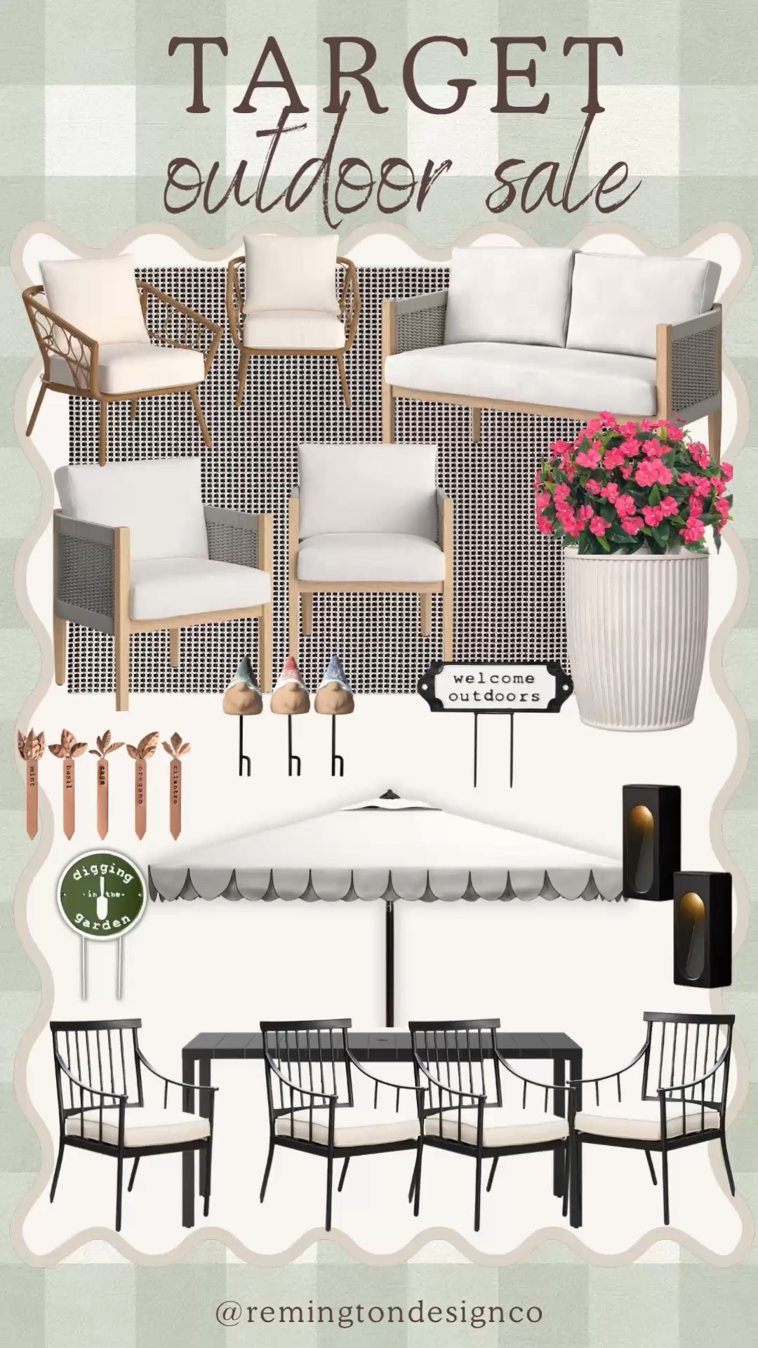 Target outdoor and garden on sale! #ad @Target 

Patio furniture 
Patio rug 
Patio umbrella 
Solar lights 
Patio player

#LTKSeasonal