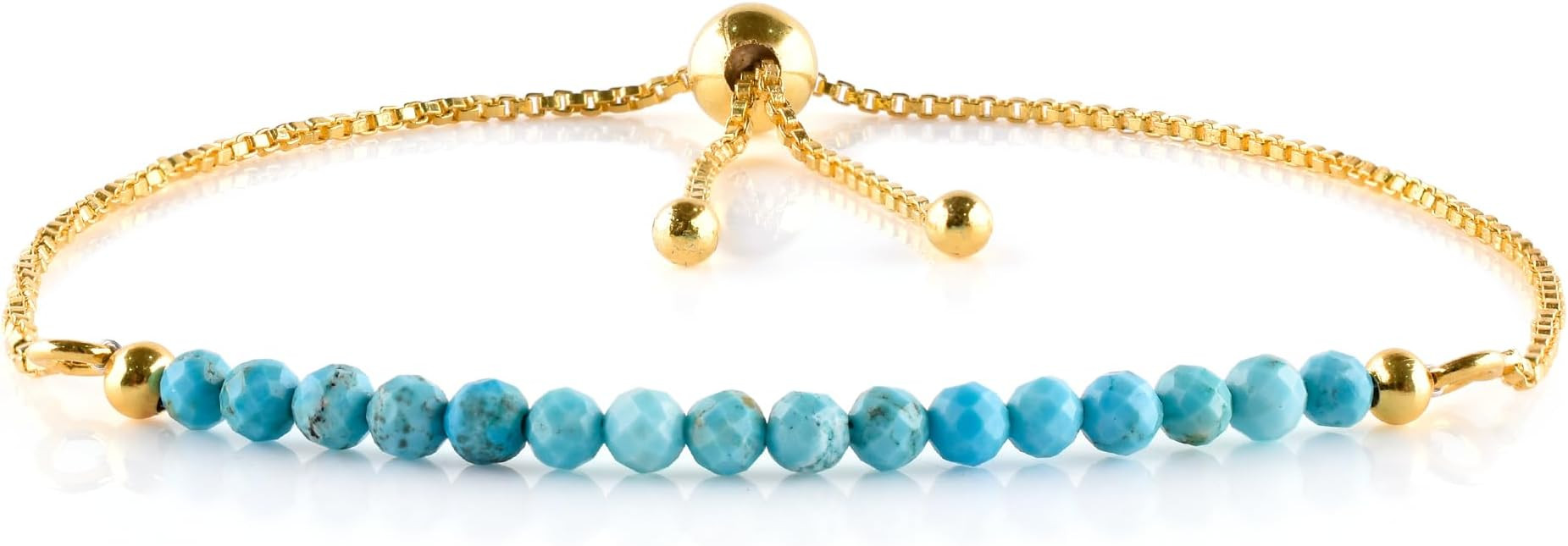 InfinityGemsArt Gemstones Bracelets For Women Birthstone Jewelry Micro Beads Beaded Stone Bolo Sl... | Amazon (US)