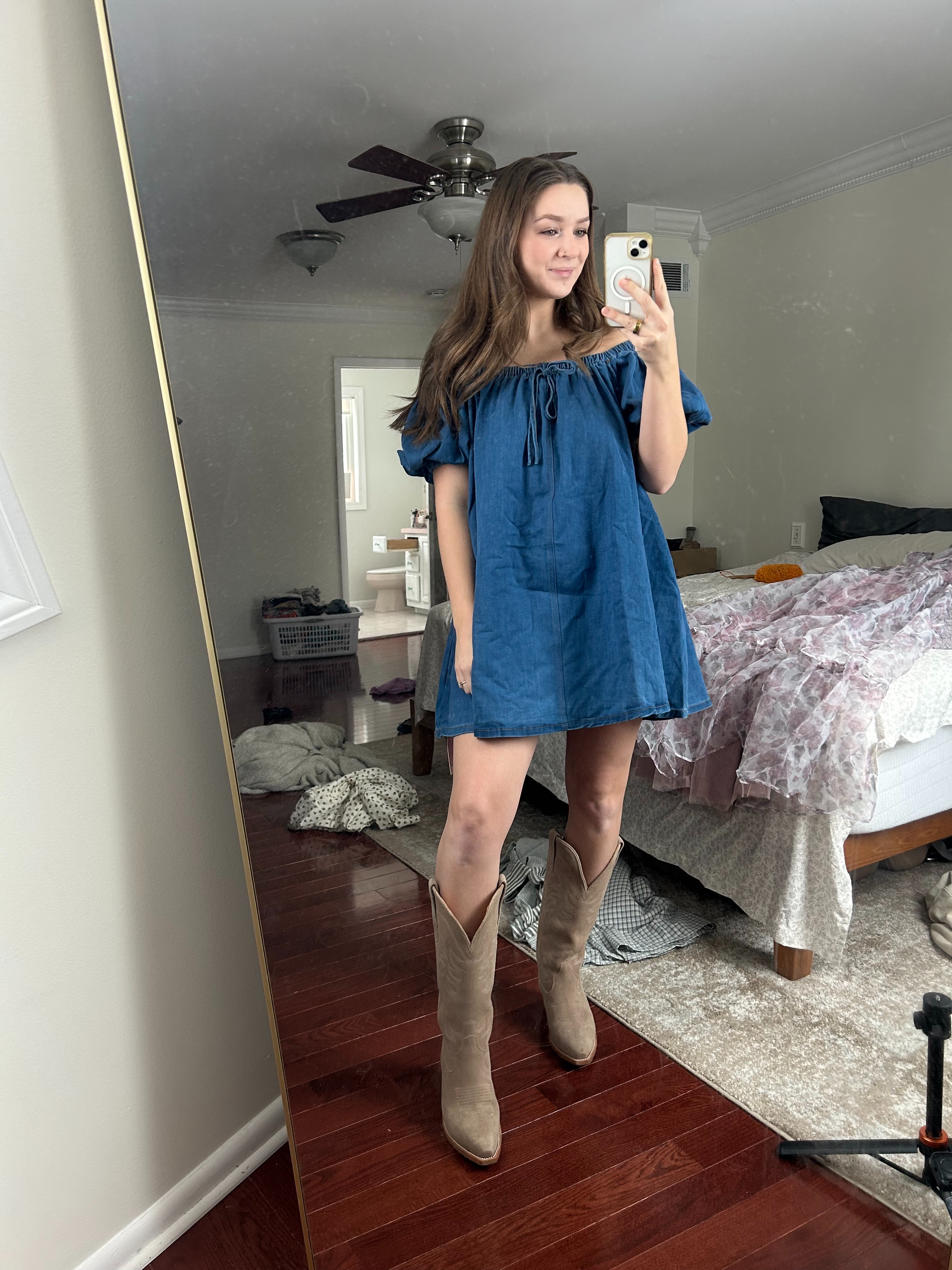 Wore this denim look to a western theme rehearsal dinner this weekend! Loved this dress from Amazon and can’t wait to wear all summer! 

#LTKFindsUnder50 #LTKSeasonal #LTKParties