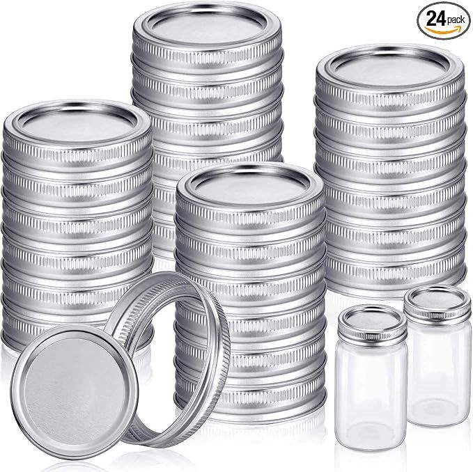 Canning Lids,48Pcs/24Sets Set Wide Mouth Jar Lids,Storage Split-type Lids Leak Proof,Great for Ca... | Amazon (US)