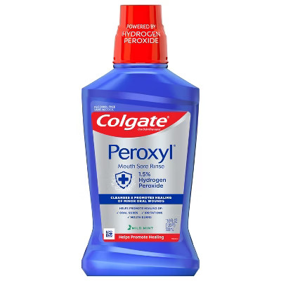Colgate Peroxyl Mouth Sore Rinse Mild Mint - 16.9 fl oz | Target