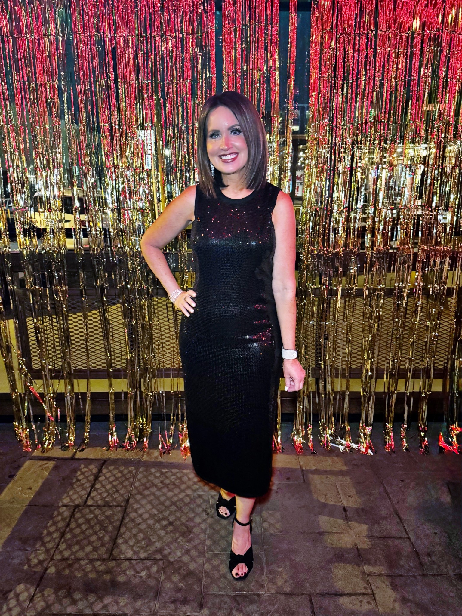 Holiday party outfit 
Linked an almost identical dress (my exact one I got at Belk at Southpark Mall)

I also linked other similar sequin dresses 

#LTKHoliday #LTKOver40 #LTKSaleAlert