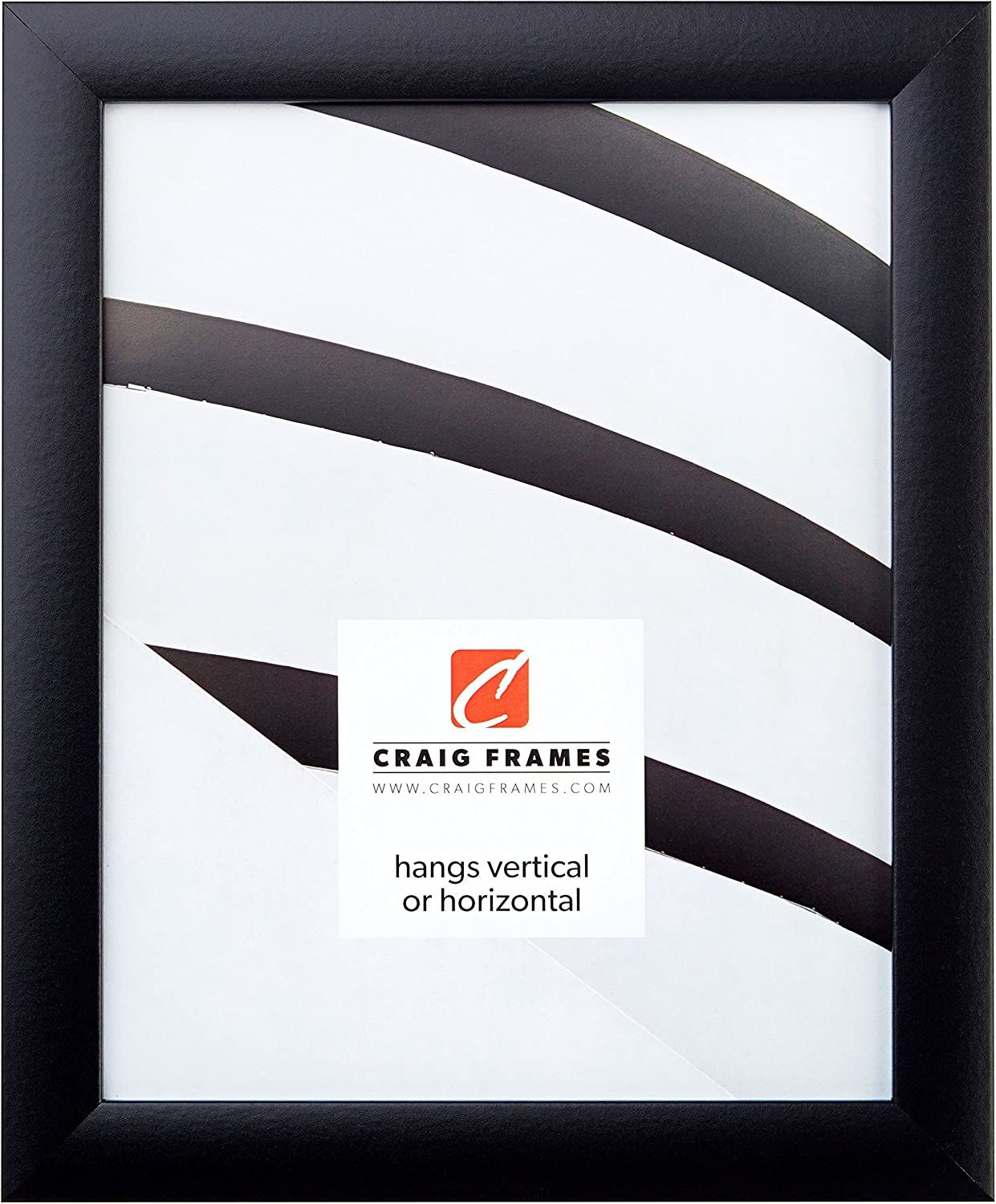 Craig Frames 1WB3BK 10 by 13-Inch Picture Frame, Smooth Wrap Finish, 1-Inch Wide, Black | Amazon (US)