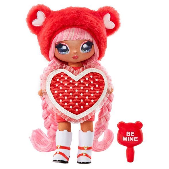 Na! Na! Na! Surprise Sweetest Hearts Valentina Moore Red Heart Bear Stuffed Doll | Target