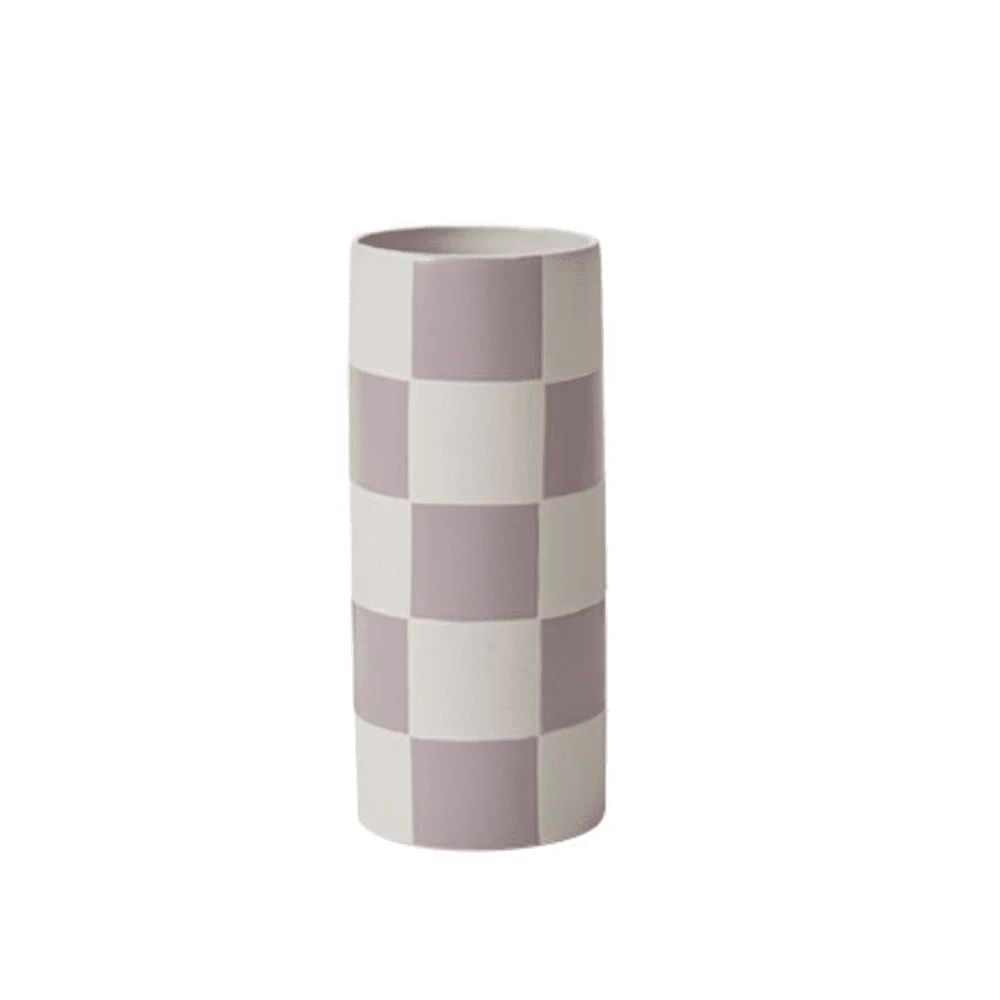 Checkerboard Vase, Purple - 2 Size Options | Shop Sweet Lulu