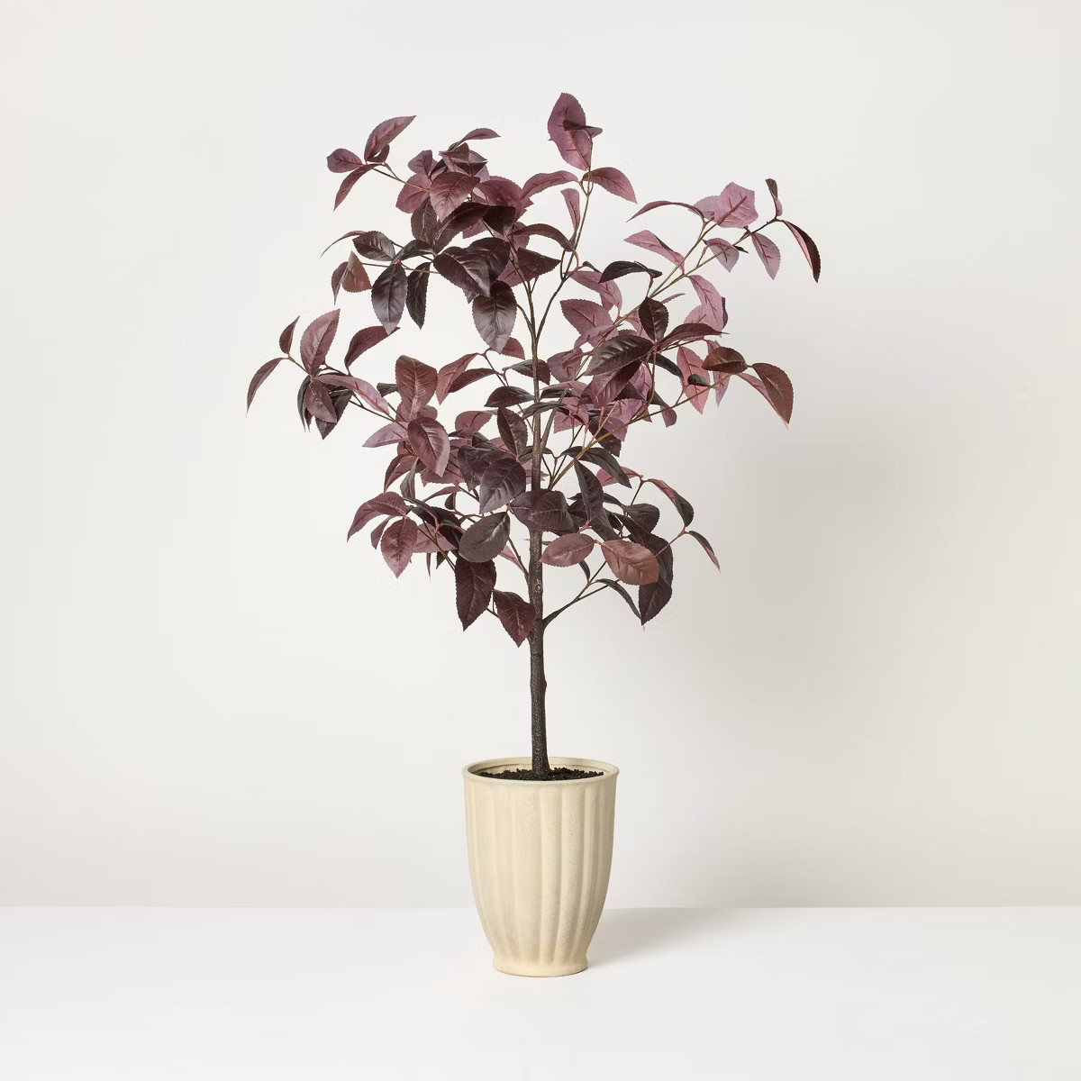 34" Black Plum Leaf Potted Artificial Fall Mini Tree - Hearth & Hand™ with Magnolia | Target