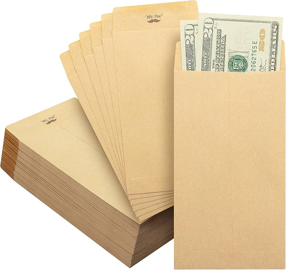 Mr. Pen- Money Envelopes, 100 Pack, 6.5" x 3.5", Cash Saving Challenge, Small Money Budgeting Env... | Amazon (US)