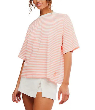 FP Movement Stripe Tackle Crew Neck Short Sleeve Tee | Dillard's