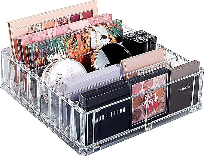 Acrylic Makeup Organizer Compact Makeup Palette Organizer 8 Spaces Makeup Holder Organizer For Va... | Amazon (US)