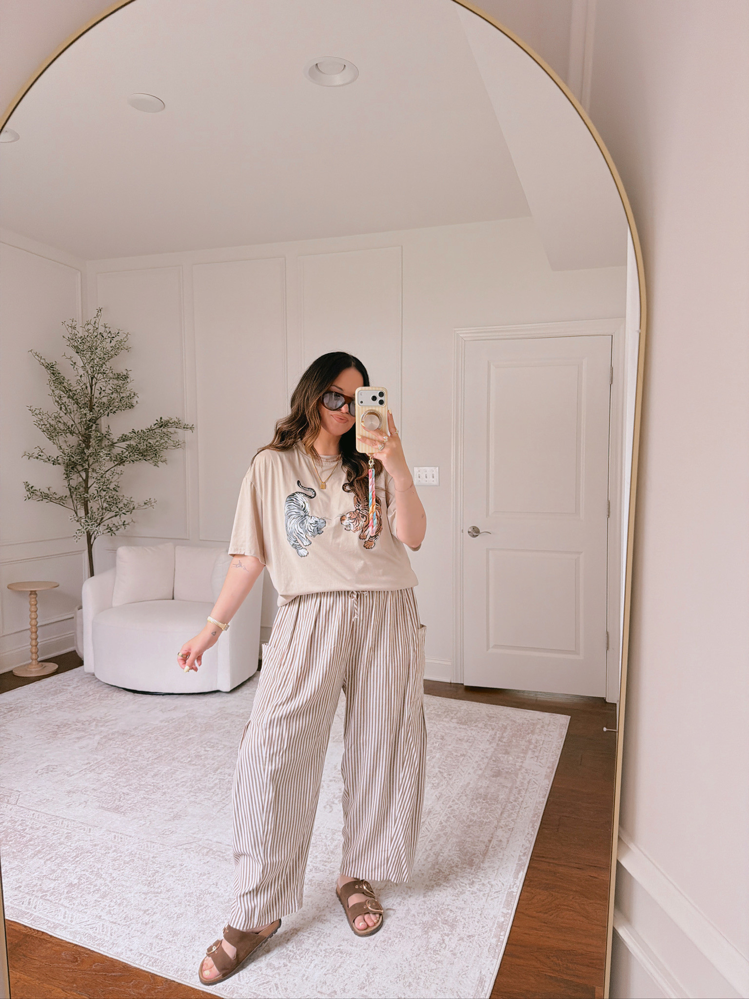 wearing an XL in the bottoms and top
Anti-pooch outfits, cool mom outfit 

 #LTKgrwm #LTKootd #LTKMidsize