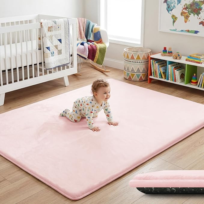 1.5" Thick Baby Play Mat for Floor, 39x59 Playpen Mat, Pro Soft Flannel Foam Mats Toddler Infant ... | Amazon (US)
