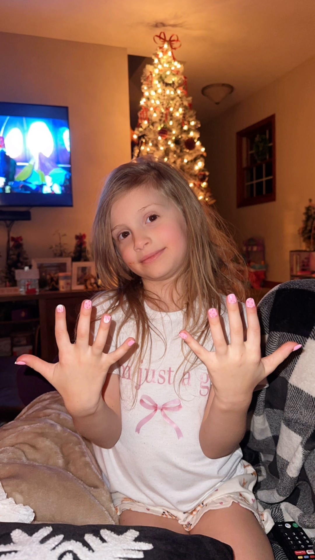 She’s so excited about her new nails 💅 Wearing her fav tee 💗🎀

#LTKGiftGuide #LTKKids
