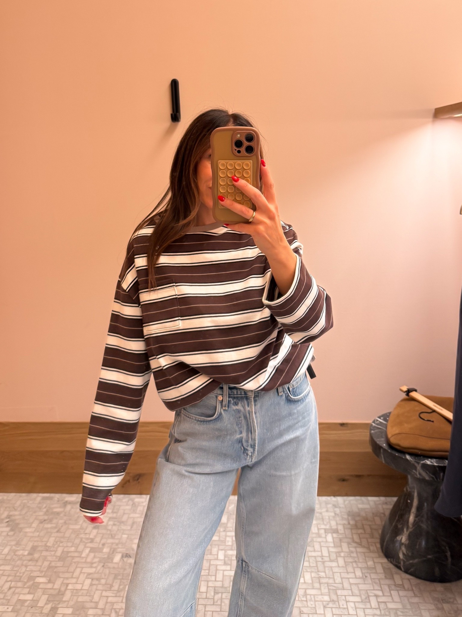 I had to bring this striped shirt home with me. @Aritzia
