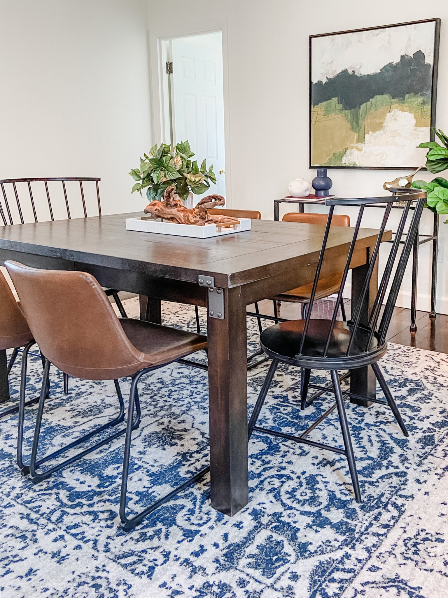 Mixing textures and styles within your dining set is a great way to personalize your space. It’s not to late to freshen up your table or chairs before the holidays hit!
.
.
.
Brown Leather Dining Chair 
Faux Leather Dining Chair 
Black Metal Windsor Chair
Wood Parsons Dining Table
Eclectic Design 
Industrial 
Transitional 
Holiday Decor
Dining Room Design
Sale Alert


#LTKHoliday #LTKsalealert #LTKhome