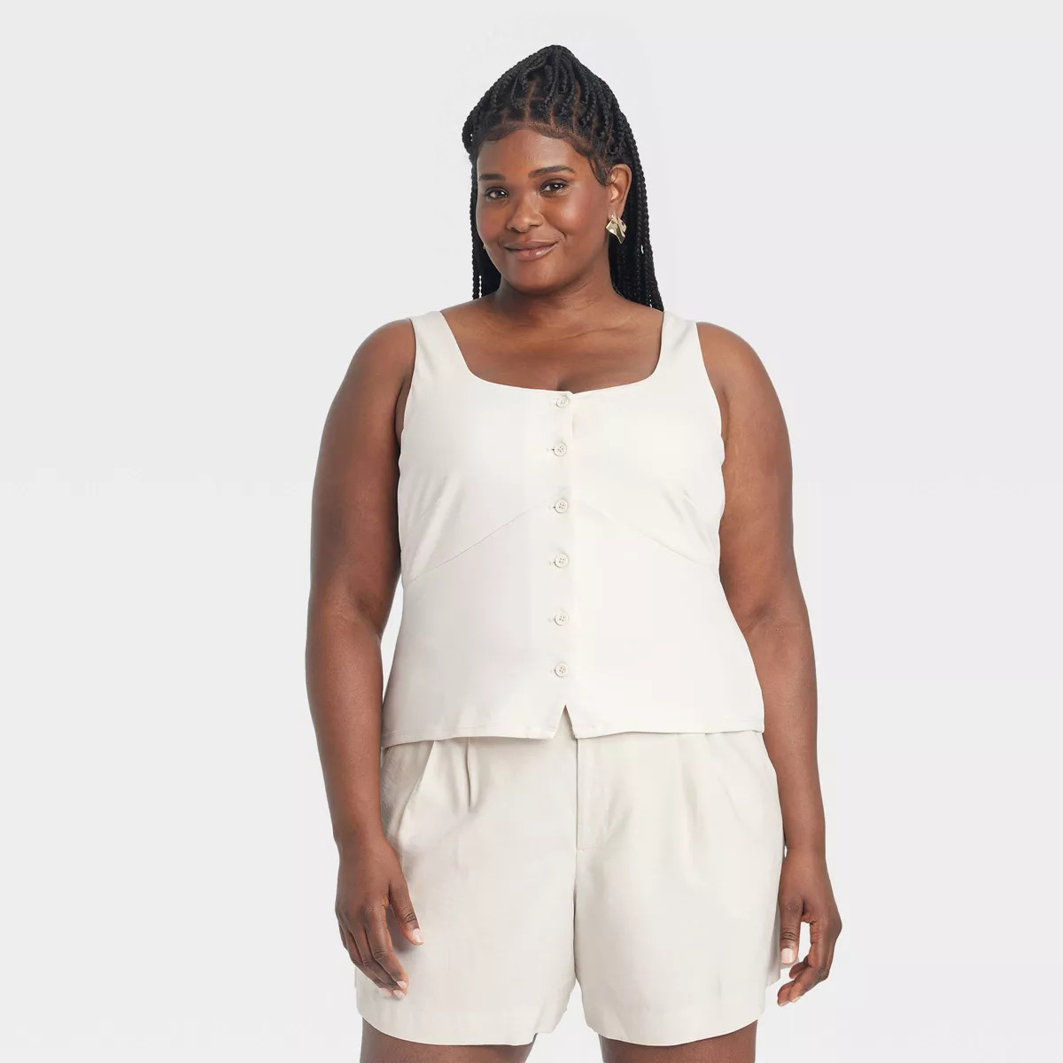 Women's Button-Front Tank Vest - A New Day™ | Target