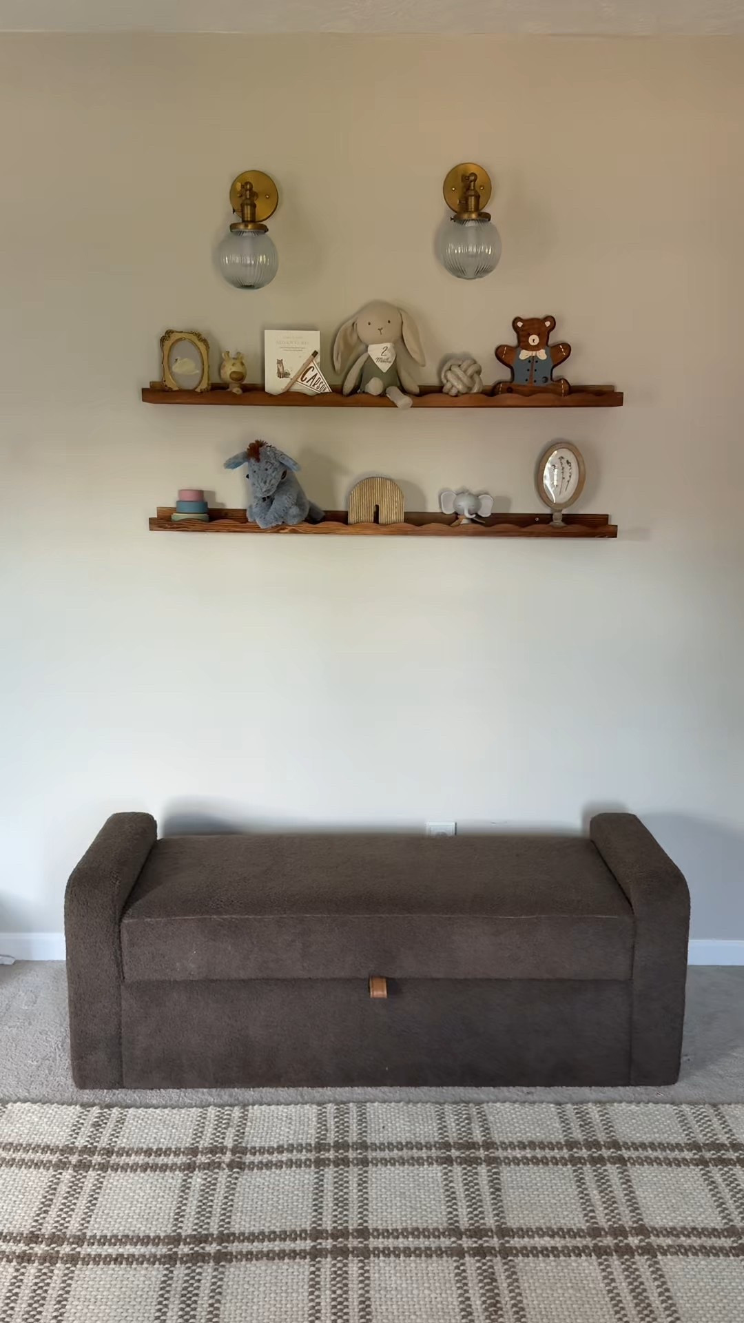 Cutest bench and shelves 😍

#LTKBaby #LTKHome #LTKSaleAlert