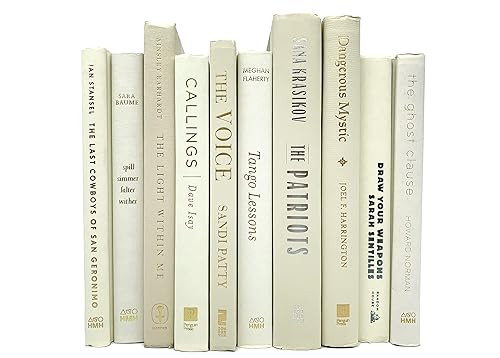 Bundle of Beige Cream Ivory Tan Decorative Books with FOIL Lettering Text - Decorative Book Stack... | Amazon (US)
