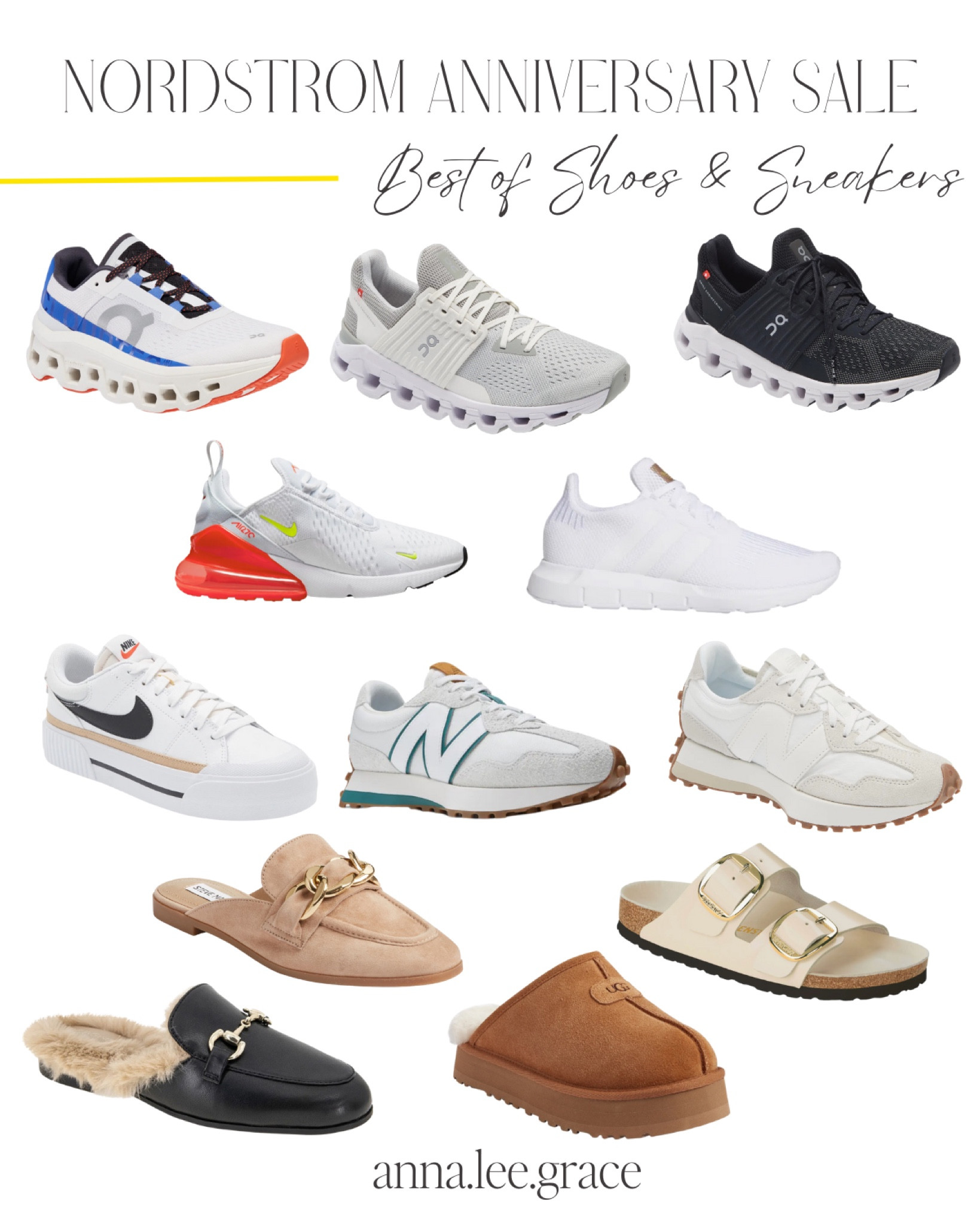 Nordstrom anniversary sale - sneakers - on coulds - gym shoes - new shoes - white shoes - mules - work shoes - ugh slippers 

#LTKsalealert #LTKxNSale #LTKshoecrush