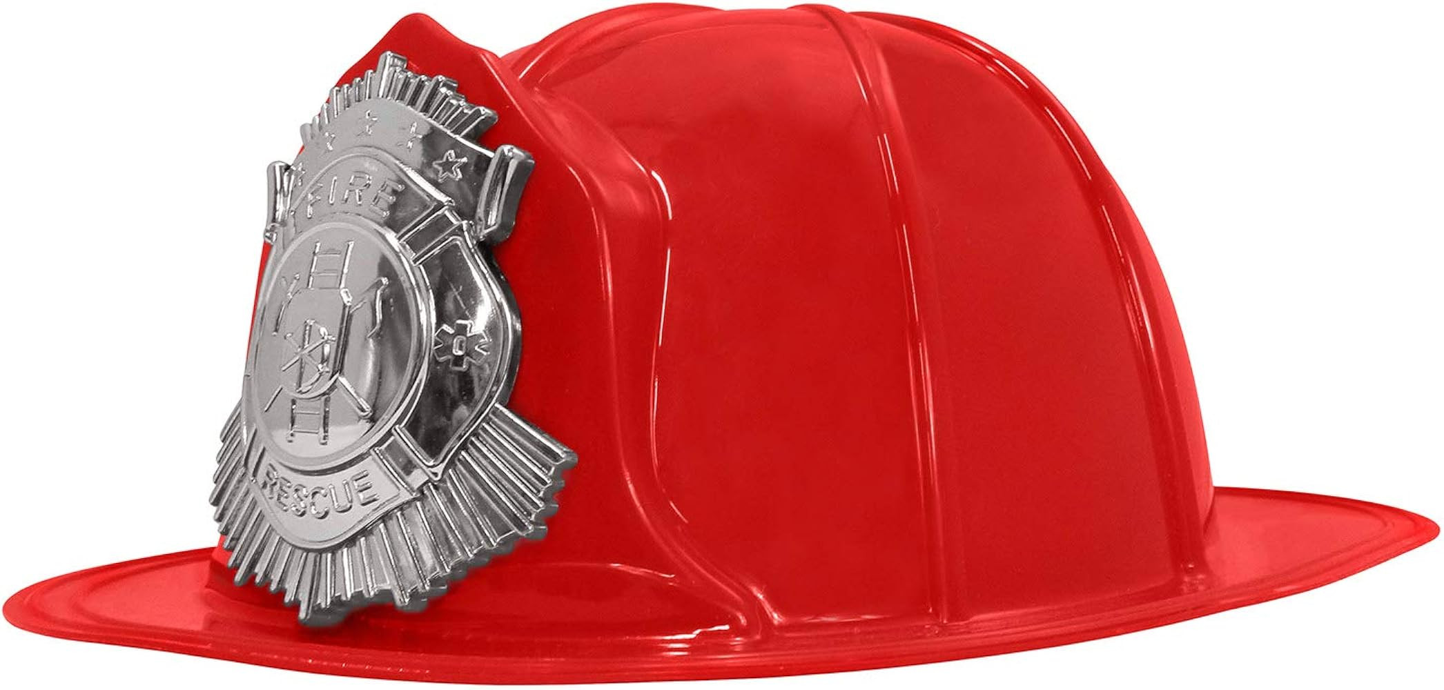 Nicky Bigs Novelties Adult Fireman Costume Helmet Novelty Fireman Hard Helmets Plastic Firefighte... | Amazon (US)