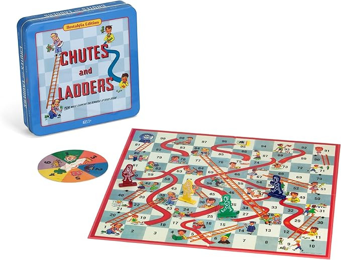 WS Game Company Chutes and Ladders Nostalgia Edition Board Game in Collectible Tin | Amazon (US)