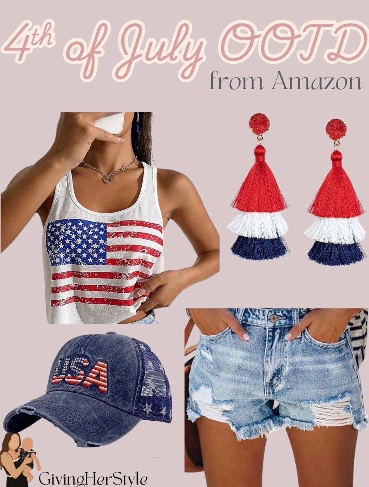 4th of July outfit ideas from Amazon prime 

4th of July, Fourth of July, USA, patriotic outfits, pool party, amazon fashion, amazon outfit idea, red white and blue, white shorts, graphic tshirt, travel, summer ootd

#LTKSeasonal #LTKootd #LTKTravel