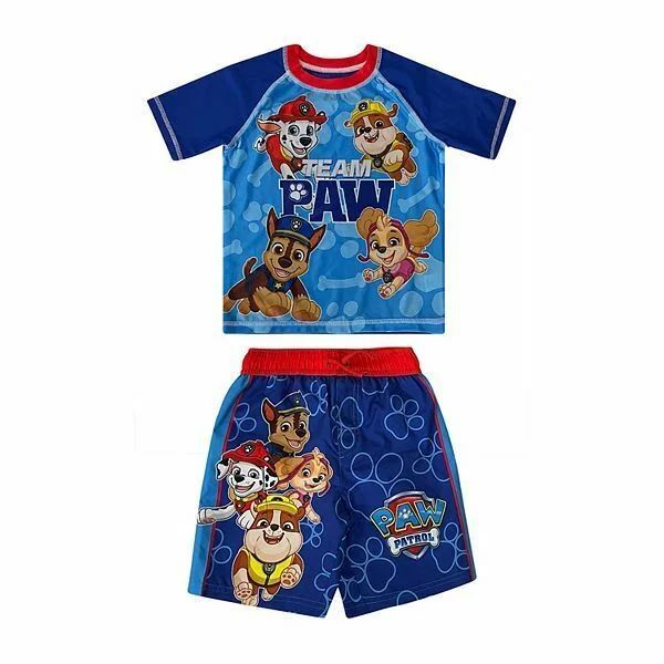 Paw Patrol Infant and Toddler Boys Rashguard and Swim Trunks Set | Walmart (US)