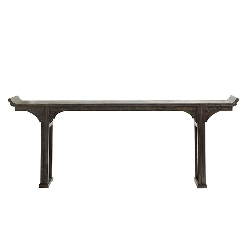 Ananda Console Table - Rustic Black over Brown - Ballard Designs | Ballard Designs, Inc.