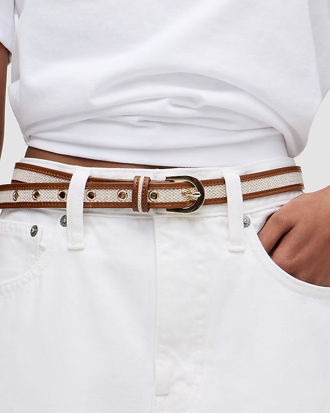 Slim classic belt in Italian leather | J.Crew US